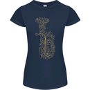 A Tuba Musical Instruments Brass Band Womens Petite Cut T-Shirt Navy Blue