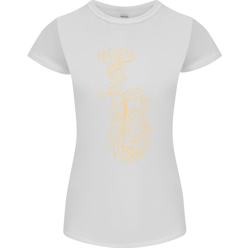 A Tuba Musical Instruments Brass Band Womens Petite Cut T-Shirt White