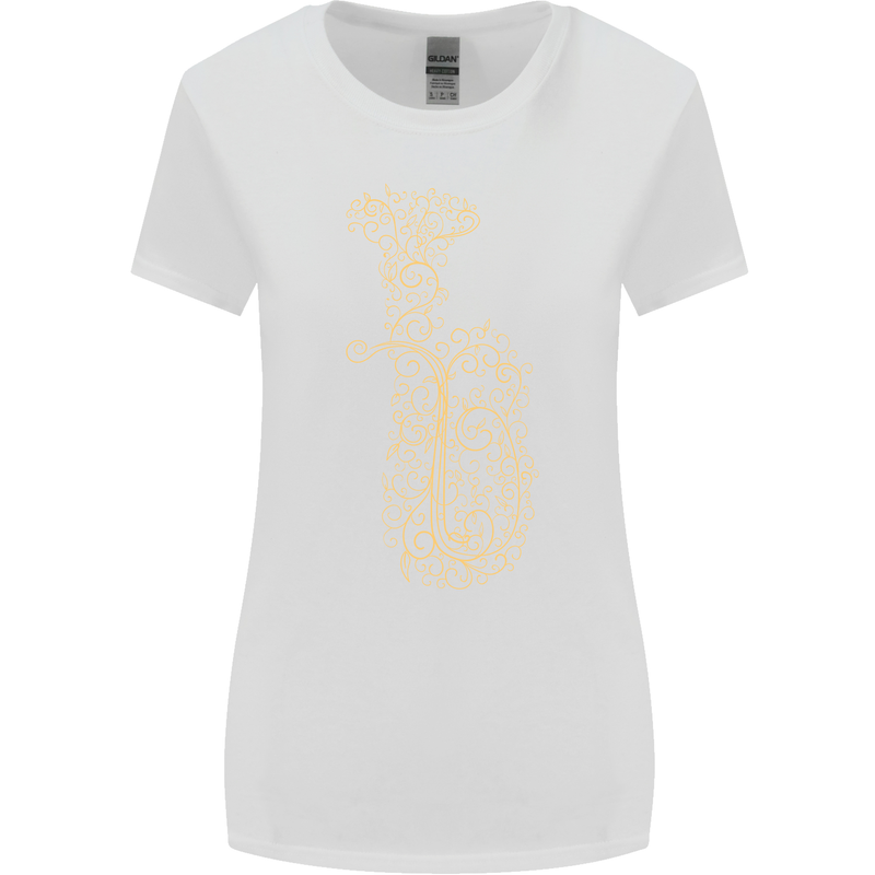 A Tuba Musical Instruments Brass Band Womens Wider Cut T-Shirt White