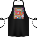 A Vibrant Sagittarius Star Sign Zodiac Cotton Apron 100% Organic Black