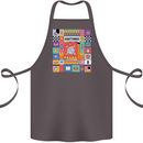 A Vibrant Sagittarius Star Sign Zodiac Cotton Apron 100% Organic Dark Grey