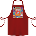A Vibrant Sagittarius Star Sign Zodiac Cotton Apron 100% Organic Maroon