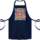 A Vibrant Sagittarius Star Sign Zodiac Cotton Apron 100% Organic Navy Blue