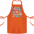 A Vibrant Sagittarius Star Sign Zodiac Cotton Apron 100% Organic Orange
