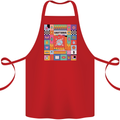A Vibrant Sagittarius Star Sign Zodiac Cotton Apron 100% Organic Red