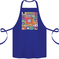 A Vibrant Sagittarius Star Sign Zodiac Cotton Apron 100% Organic Royal Blue