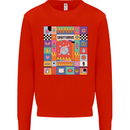 A Vibrant Sagittarius Star Sign Zodiac Kids Sweatshirt Jumper Bright Red