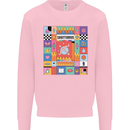 A Vibrant Sagittarius Star Sign Zodiac Kids Sweatshirt Jumper Light Pink