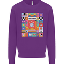 A Vibrant Sagittarius Star Sign Zodiac Kids Sweatshirt Jumper Purple