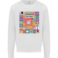 A Vibrant Sagittarius Star Sign Zodiac Kids Sweatshirt Jumper White