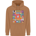 A Vibrant Sagittarius Star Sign Zodiac Mens 80% Cotton Hoodie Caramel Latte
