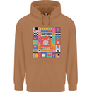 A Vibrant Sagittarius Star Sign Zodiac Mens 80% Cotton Hoodie Caramel Latte