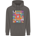 A Vibrant Sagittarius Star Sign Zodiac Mens 80% Cotton Hoodie Charcoal