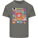 A Vibrant Sagittarius Star Sign Zodiac Mens Cotton T-Shirt Tee Top Charcoal