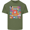 A Vibrant Sagittarius Star Sign Zodiac Mens Cotton T-Shirt Tee Top Military Green
