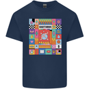 A Vibrant Sagittarius Star Sign Zodiac Mens Cotton T-Shirt Tee Top Navy Blue