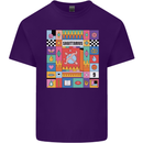 A Vibrant Sagittarius Star Sign Zodiac Mens Cotton T-Shirt Tee Top Purple