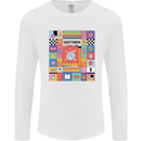 A Vibrant Sagittarius Star Sign Zodiac Mens Long Sleeve T-Shirt White