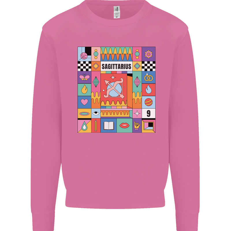 A Vibrant Sagittarius Star Sign Zodiac Mens Sweatshirt Jumper Azalea