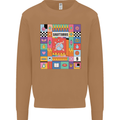 A Vibrant Sagittarius Star Sign Zodiac Mens Sweatshirt Jumper Caramel Latte