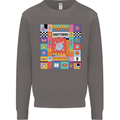 A Vibrant Sagittarius Star Sign Zodiac Mens Sweatshirt Jumper Charcoal
