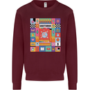 A Vibrant Sagittarius Star Sign Zodiac Mens Sweatshirt Jumper Maroon