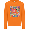 A Vibrant Sagittarius Star Sign Zodiac Mens Sweatshirt Jumper Orange