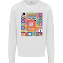 A Vibrant Sagittarius Star Sign Zodiac Mens Sweatshirt Jumper White