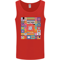 A Vibrant Sagittarius Star Sign Zodiac Mens Vest Tank Top Red