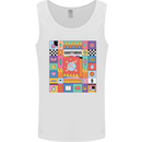 A Vibrant Sagittarius Star Sign Zodiac Mens Vest Tank Top White