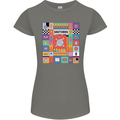 A Vibrant Sagittarius Star Sign Zodiac Womens Petite Cut T-Shirt Charcoal