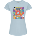 A Vibrant Sagittarius Star Sign Zodiac Womens Petite Cut T-Shirt Light Blue