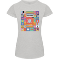 A Vibrant Sagittarius Star Sign Zodiac Womens Petite Cut T-Shirt Sports Grey