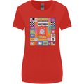 A Vibrant Sagittarius Star Sign Zodiac Womens Wider Cut T-Shirt Red