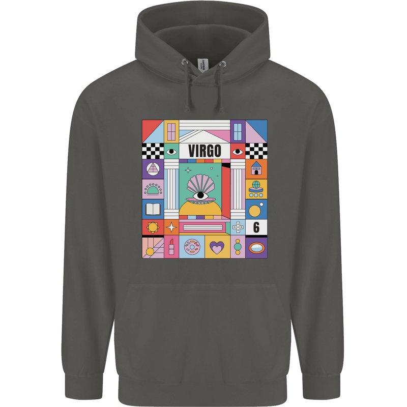 A Vibrant Virgo Star Sign Zodiac Childrens Kids Hoodie Storm Grey