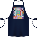 A Vibrant Virgo Star Sign Zodiac Cotton Apron 100% Organic Navy Blue