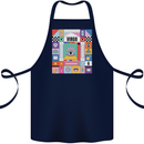 A Vibrant Virgo Star Sign Zodiac Cotton Apron 100% Organic Navy Blue