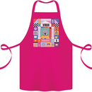 A Vibrant Virgo Star Sign Zodiac Cotton Apron 100% Organic Pink
