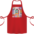 A Vibrant Virgo Star Sign Zodiac Cotton Apron 100% Organic Red
