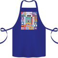A Vibrant Virgo Star Sign Zodiac Cotton Apron 100% Organic Royal Blue