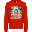 A Vibrant Virgo Star Sign Zodiac Kids Sweatshirt Jumper Bright Red