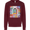 A Vibrant Virgo Star Sign Zodiac Kids Sweatshirt Jumper Maroon