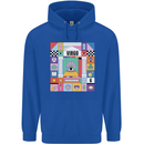 A Vibrant Virgo Star Sign Zodiac Mens 80% Cotton Hoodie Royal Blue