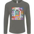 A Vibrant Virgo Star Sign Zodiac Mens Long Sleeve T-Shirt Charcoal