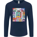 A Vibrant Virgo Star Sign Zodiac Mens Long Sleeve T-Shirt Navy Blue