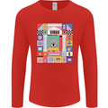 A Vibrant Virgo Star Sign Zodiac Mens Long Sleeve T-Shirt Red