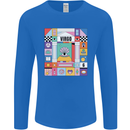 A Vibrant Virgo Star Sign Zodiac Mens Long Sleeve T-Shirt Royal Blue