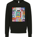 A Vibrant Virgo Star Sign Zodiac Mens Sweatshirt Jumper Black