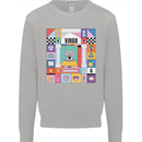 A Vibrant Virgo Star Sign Zodiac Mens Sweatshirt Jumper Sports Grey