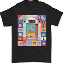 A Vibrant Virgo Star Sign Zodiac Mens T-Shirt 100% Cotton Black